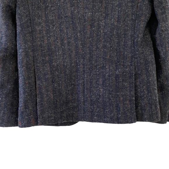 Officina 36 Blazer Wool Blend Jacket Sports Coat Blue Rust Stripes Men’s Size 48 - Picture 7 of 12